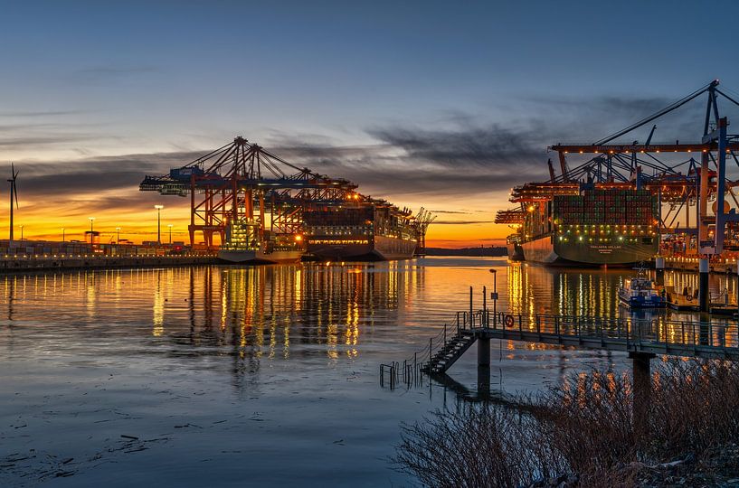 Hamburg - Container Terminal van Dekorative Hamburg Fotos