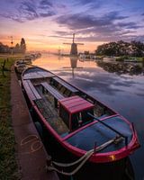 A rare misty morning above the Molenkade, Alkmaarr