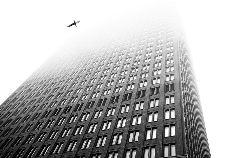 Hoogbouw in de mist van Rozanne de Prenter - Veldhoven