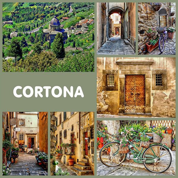 Cortona Collage mit Name von Dorothy Berry-Lound