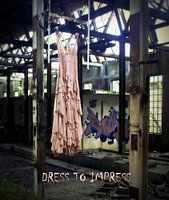 Kleid in verlassener städtischer Fabrik mit Text/ Dress to impress