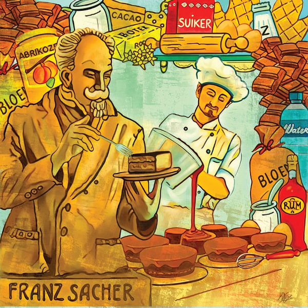 Sachertorte, Phantasiezeichnung von Karen Nijst