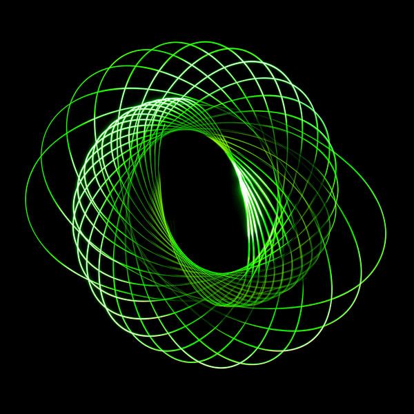 Playing with light, a spiral made with a flashlight. by Gert Hilbink