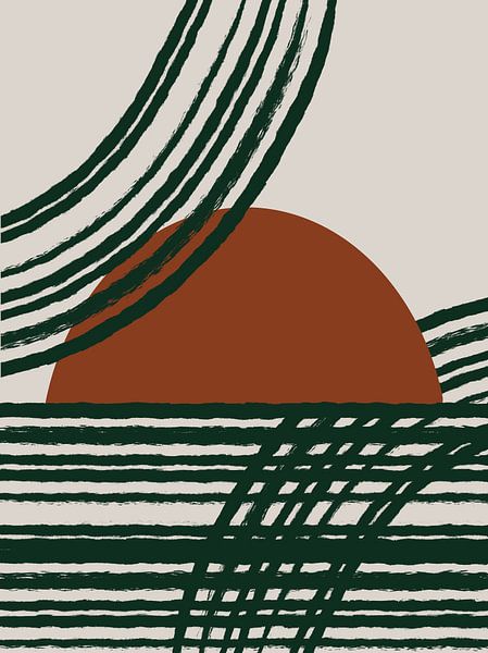 Sonnenaufgang - Moderne abstrakte Formen von Studio Malabar