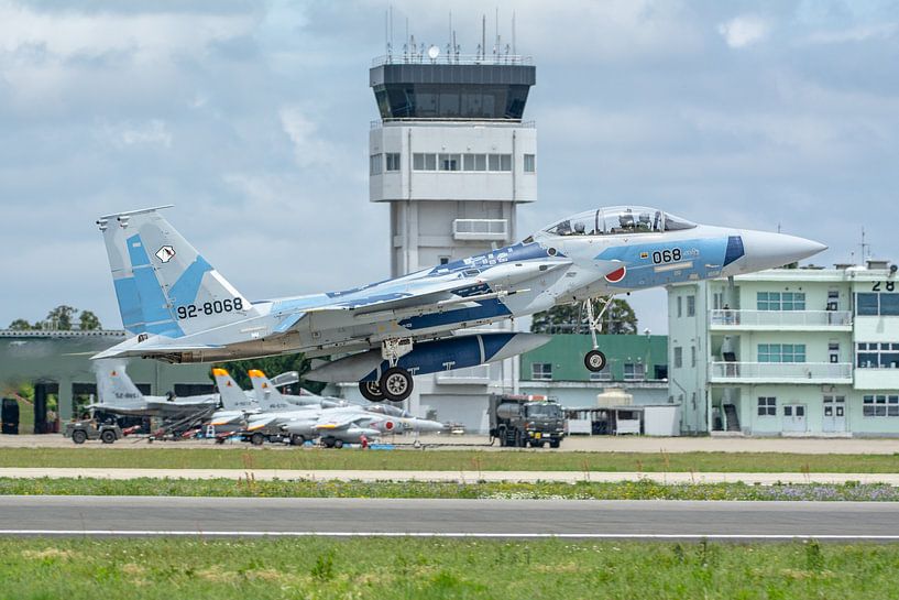 Take-off Japanese McDonnell Douglas F-15DJ Eagle. by Jaap van den Berg