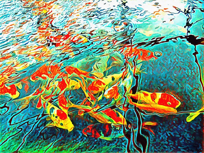 Koi Karpfen Abstraktion von Dorothy Berry-Lound