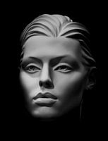 Mannequin face black/white