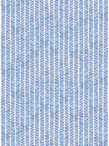 Fishbone wallpaper &quot;Summer'' (abstract watercolor painting stripes turquoise blue handmade fish by Natalie Bruns