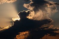 Photographie de nuages Bleu foncé Or 3x2