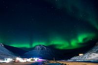 Aurora Borealis in Longyaerbyen Spitzbergen