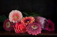 Bloemen in baroque stijl, olieverfsuggestie