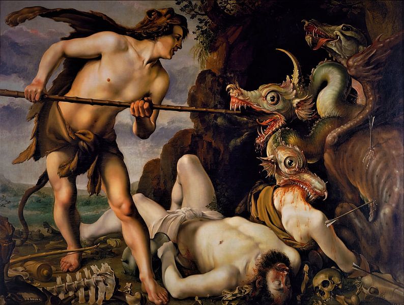 Cadmus terrasse le dragon - Hendrick Goltzius par Accessible Art