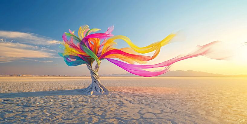 Chromatic Symphony - Vibrant Tree van byRenzo