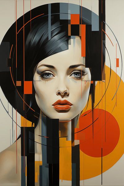 Portrait abstrait d'une femme (1) par Ralf van de Sand