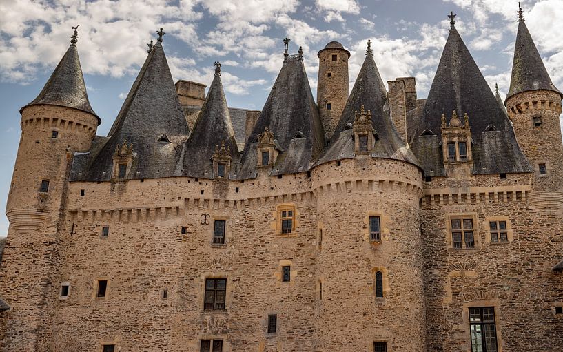 Detail of Château de Jumilhac, Dordogne, France by Joost Adriaanse