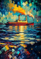 Historischer Dampfer Hohentwiel auf dem Bodensee