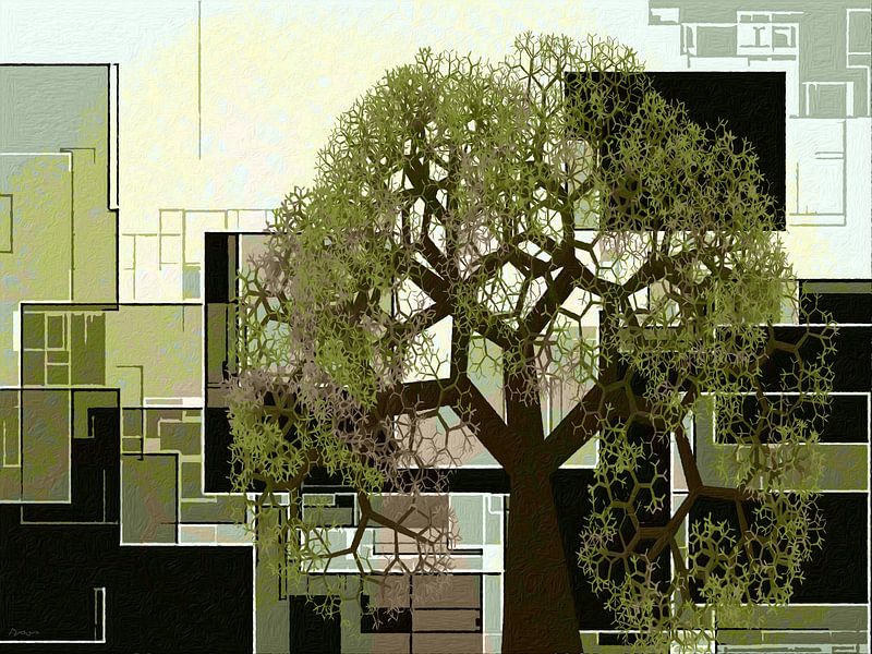 Vorort. (City-art) von SydWyn Art