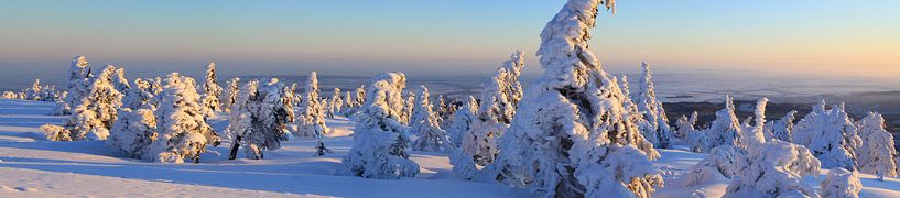 Panorama from the snowy Brocken summit by Karina Gebert