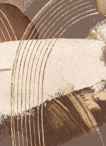 Abstrakter Chic Gold (gesehen im Fernsehen in der Sendung Great Home Remodelling 2024) von Moonheart Artworks