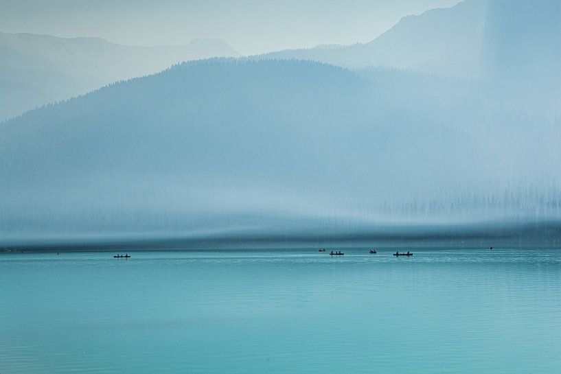 Nebel über dem See von Richard Geven