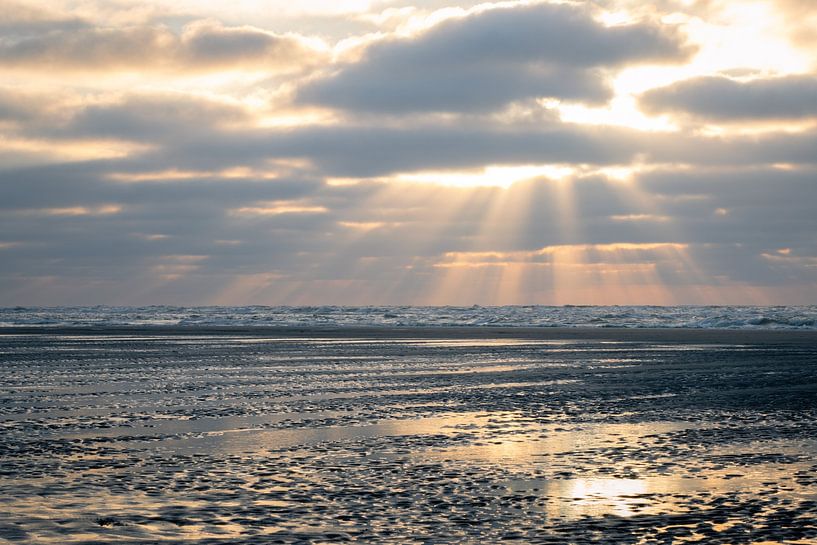 Sunset beach Buren 4 by Arjan Bijleveld