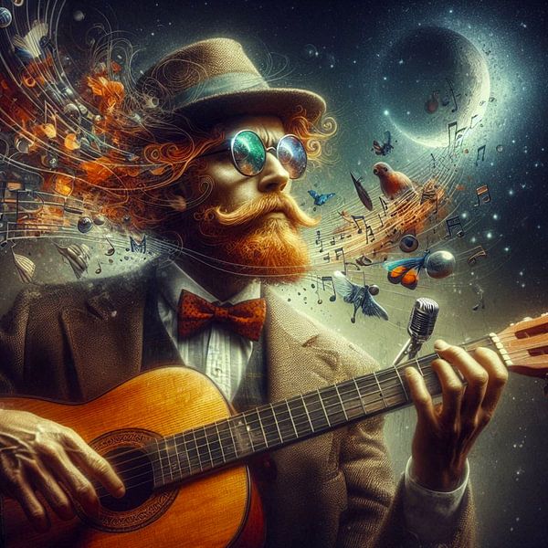 Mann spielt Gitarre von Bernhard Karssies