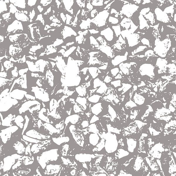 Abstrakte botanische Wabi-Sabi Kunst: Kies in Grau oder Taupe von Dina Dankers