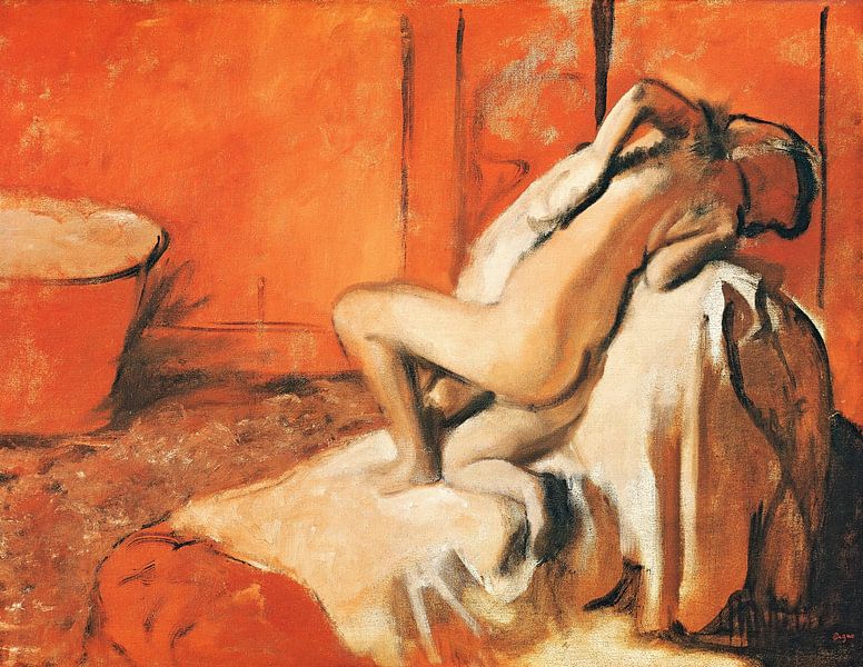 Edgar Degas,Après le bain Pastel par finemasterpiece