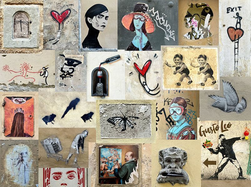 Art de la rue à Florence Collage par Inge van den Brande