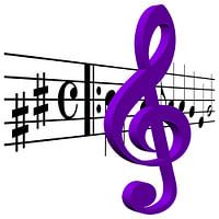 Violetter Violinschlüssel