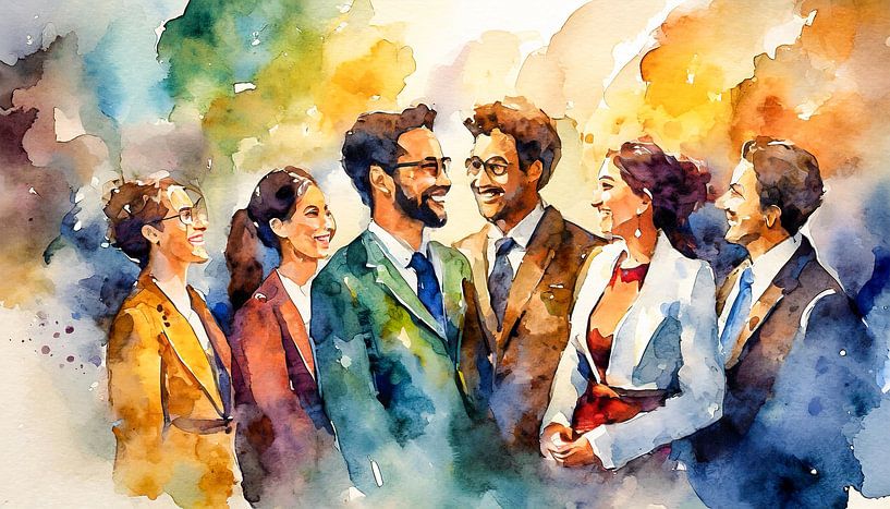 Zakenmensen in de stad, kunstontwerp van Animaflora PicsStock