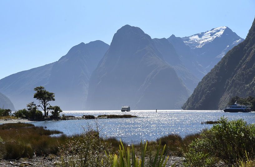 Mitre Peak and Milford Sound, New Zealand by Rini Kools
