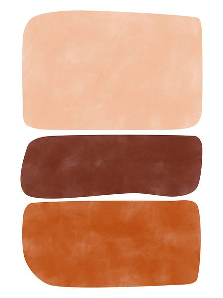Trois rectangles empilés de couleur terre par Elena Ristova