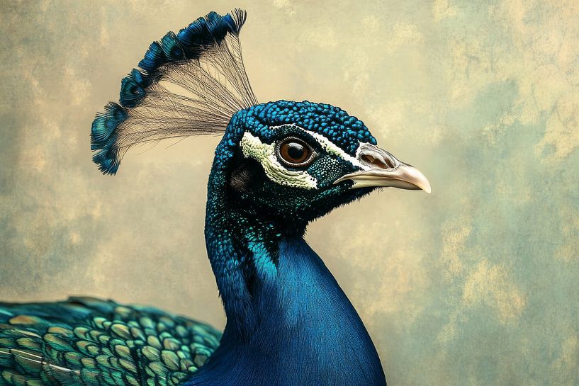 Paon en détail royal Élégance de l'œil par Eva Lee