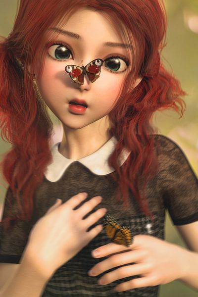 Schmetterlingsmädchen von Arjen Roos