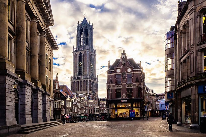The Cathedral and Fish Market as seen from the City Hall Bridge in Utrecht by André Blom Fotografie Utrecht