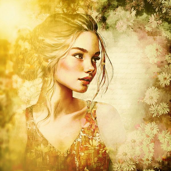 Between the flowers and the sun by Helga Blanke