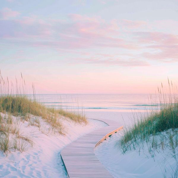 Strandweg Dämmerung von Poster Art Shop