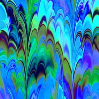 Fractal Marbled blue