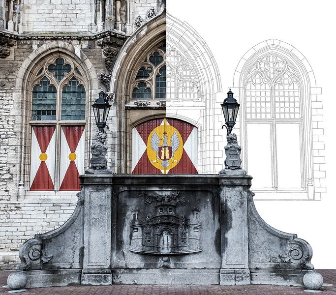 Rathaus von Middelburg von Wouter de Bruijn