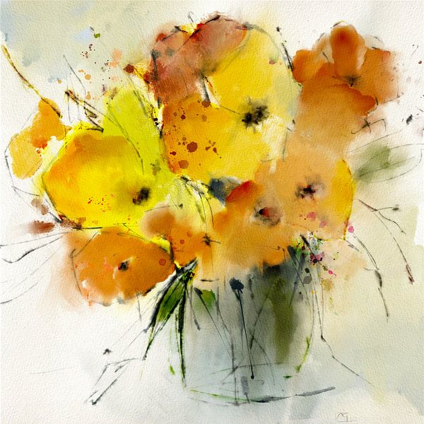 Aquarell floral I von annemiek art