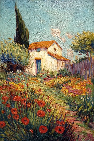 Jardin fleuri de la maison de campagne n° 3 par Studio BB