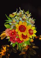 Pop up flower arrangement 3D effect