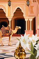 The camel in the courtyard