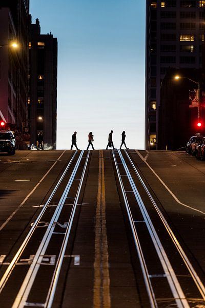 Avond in San Fransisco van Keesnan Dogger Fotografie