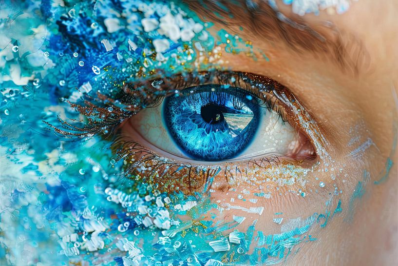 absurd abstraktes Porträt Frau von Egon Zitter