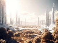 Abstrahierte Horizonte: Künstlerische Impressionen der zukünftigen Urbanität