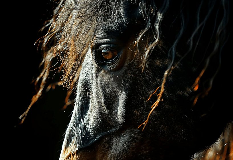Frisian Symbol - Horse head detail by Karina Brouwer