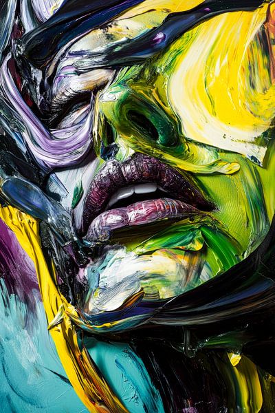 Farbenspiel der Emotionen – Porträt von Poster Art Shop