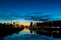 Duisburg harbour at sunset